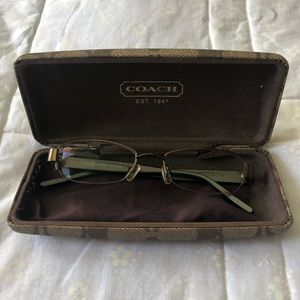 Coach metal olive frame glasses